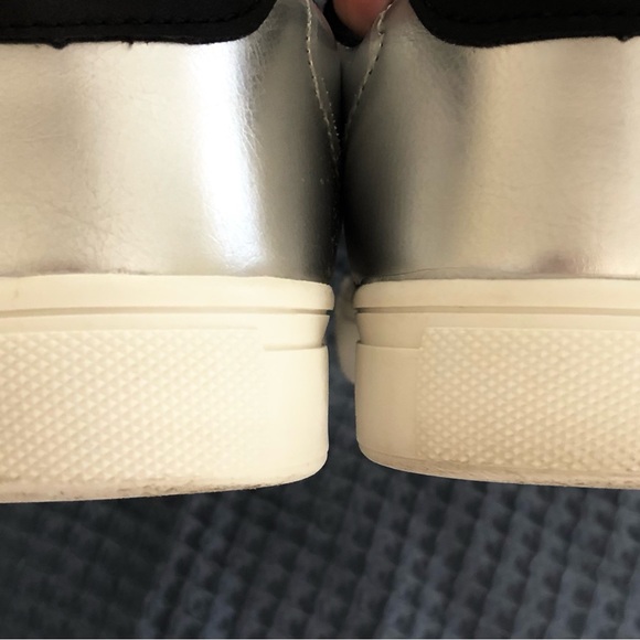 Disney Silver Metallic Sneakers with Black Mouse Ears - Picture 6 of 14